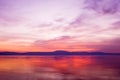 Sunset over ocean water Royalty Free Stock Photo