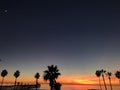 Sunset over Oceanside Pier, California Royalty Free Stock Photo