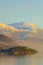 sunset over ohrid lake in macedonia, fyrom....IMAGE Royalty Free Stock Photo