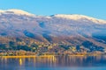 sunset over ohrid lake in macedonia, fyrom....IMAGE Royalty Free Stock Photo