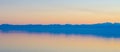 sunset over ohrid lake in macedonia, fyrom....IMAGE Royalty Free Stock Photo