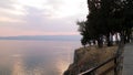 Sunset over Ohrid Lake. Royalty Free Stock Photo