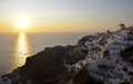 Sunset over Oia, Santorini Greek Island