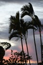 Sunset over the Pacific Ocean in Kailua Kona in Hawaii Royalty Free Stock Photo