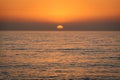 Sunset over the Pacific Ocean in La Jolla, San Diego, California Royalty Free Stock Photo