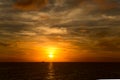 Sunset over the Pacific ocean Royalty Free Stock Photo