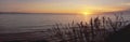 Sunset over Pacific Ocean near Santa Barbara, California Royalty Free Stock Photo