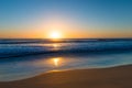 Sunset over Pacific. Royalty Free Stock Photo