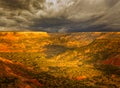 Sunset over the Palo Duro Canyon and a thunderstorm