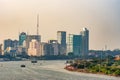 Sunset over part of Song Sai Gon River boardwalk, Ho Chi Minh City, Vietnam