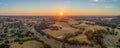 Sunset over pastures in Australian outback. Royalty Free Stock Photo