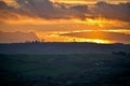 Sunset over the Peak district Royalty Free Stock Photo