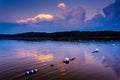 Sunset over Pinchot Lake, at Gifford Pinchot State Park, Pennsylvania. Royalty Free Stock Photo