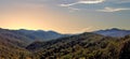 Sunset over Pisgah National Forest in North Carolina Royalty Free Stock Photo