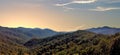 Sunset over Pisgah National Forest in North Carolina