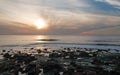 SUNSET OVER POINT LOMA TIDEPOOLS AT CABRILLO NATIONAL MONUMENT IN SAN DIEGO IN SOUTHERN CALIFORNIA USA Royalty Free Stock Photo