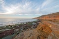 SUNSET OVER POINT LOMA TIDEPOOLS AT CABRILLO NATIONAL MONUMENT IN SAN DIEGO IN SOUTHERN CALIFORNIA USA Royalty Free Stock Photo