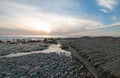 SUNSET OVER POINT LOMA TIDEPOOLS AT CABRILLO NATIONAL MONUMENT IN SAN DIEGO IN SOUTHERN CALIFORNIA USA Royalty Free Stock Photo