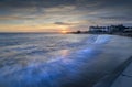 Sunset over Porthcawl breakwater