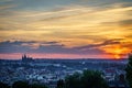 Sunset over Prague castle Royalty Free Stock Photo