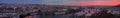 Beautiful sunset over Prague. Panorama of the city with the Vltava River in the foreground - Czech Republic Royalty Free Stock Photo