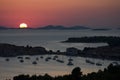 Sunset over Primosten in Croatia