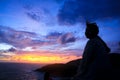 Sunset over the Prom Thep Cape in Thailand