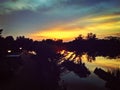 Sunset over Punggol River Royalty Free Stock Photo