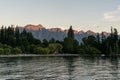 Sunset over queenstown Royalty Free Stock Photo