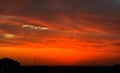 Sunset over Quetta with reddish sky