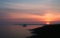 Sunset over Rame Head Cornwall Royalty Free Stock Photo