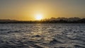 Sunset over the Red Sea. Egypt. Royalty Free Stock Photo