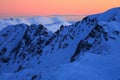 Sunset over Retezat Mountains