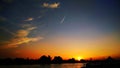 Sunset over the Rhine River in DÃÂ¼sseldorf