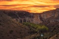 Sunset over Riaza canyon in Segovia