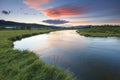 Sunset over the river