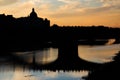 Sunset over the river Arno