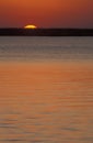 Sunset over river Chobe, Botswana.