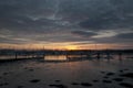 Sunset over the River Hamble Royalty Free Stock Photo