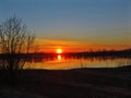 Sunset over the river