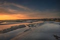 Sunset over the River Stour on the Suffolk / Essex border Royalty Free Stock Photo