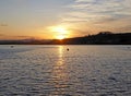 Sunset over the River Teign, Devon Royalty Free Stock Photo