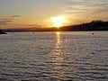 Sunset over the River Teign, Devon Royalty Free Stock Photo