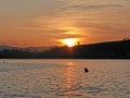 Sunset over the River Teign, Devon Royalty Free Stock Photo
