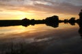 Sunset over the river trent Royalty Free Stock Photo