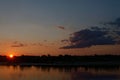 Sunset over River Vistula Royalty Free Stock Photo