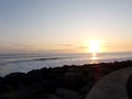 Sunset over Rocky coast of Kakakoo Park