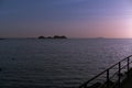 Sunset over the rocky Croatian coast Royalty Free Stock Photo
