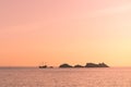 Sunset over the rocky Croatian coast Royalty Free Stock Photo