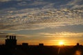 Sunset over rooftops Royalty Free Stock Photo
